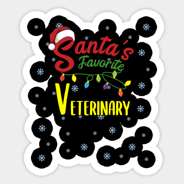 Santas Favorite Veterinary Christmas xmas Gift Sticker by MGO Design